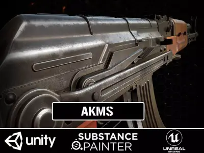 AKMS Rilfe Low-poly 3D model