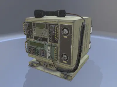 Radio unit 2 Low-poly 3D model