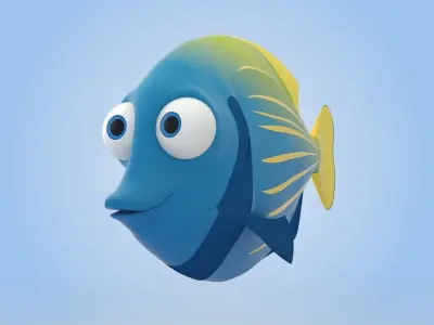 Emperor Angelfish 3D model
