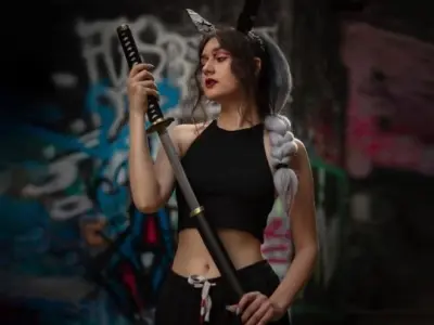 Cyberpunk Techwear Cat Bunny Ears 3D Model STL 3D print model