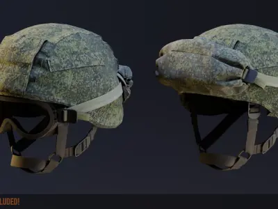 6B50 Ratnik Combat Goggles Low-poly 3D model