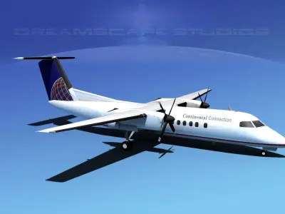 DeHavilland DHC-8-Q300 Continental 3D model