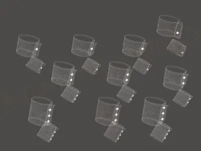 Part 5 - 3D Shirt Puzzle Configurator - CUFFS 3D model