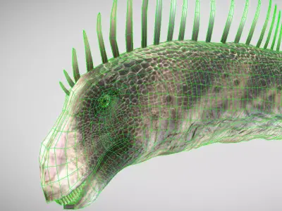 Diplodocus V2 The Whip-Tailed Titan of the Jurassic Low-poly 3D model