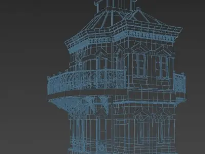 Clock Tower Classic Building Free 3D model