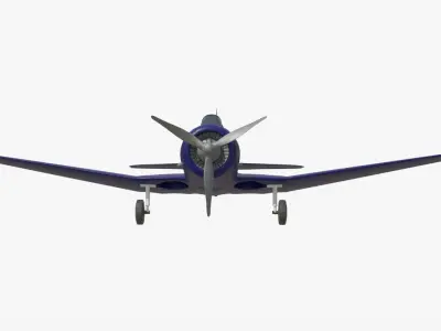 realistic propeller plane 3D model