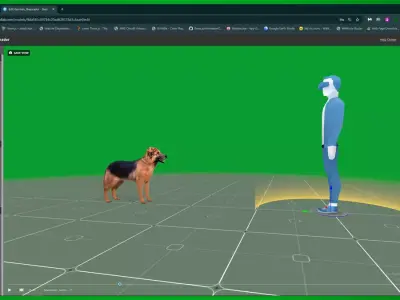 German Sheprador Dog Free 3D model