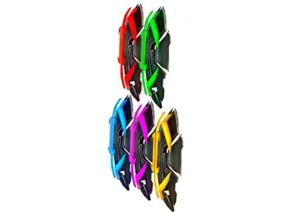 a Set of Shield Weapons Low-poly 3D model