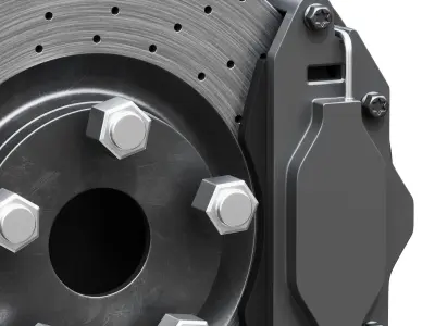 Car braking system for sport cars 3D model