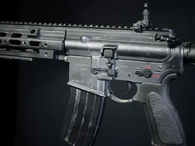 PBR - HK 416 Assault Rifle  - Game-Ready 3D Asset Low-poly 3D model