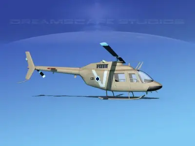 Bell OH-58B Israeli Air Force 3D model