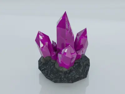 Resources Pack - Crystals Low-poly 3D model