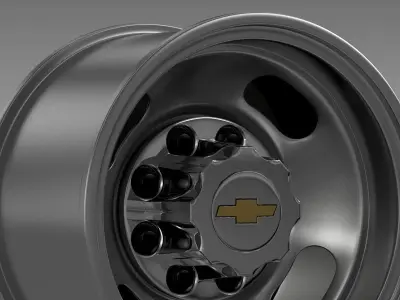 Chevrolet Silverado 3500HD 2008 rear rim 3D model