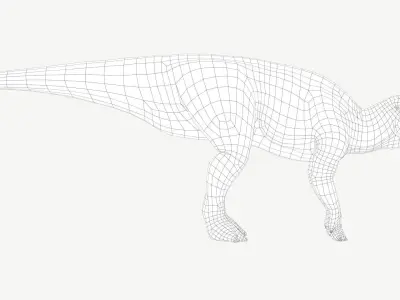Edmontosaurus dinosaur Low-poly 3D model