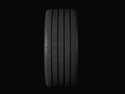 Car Alloy Wheel and Rim R17 Hankook 3D model