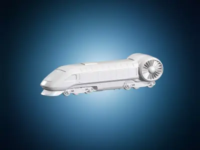 Sci Fi Futuristic Locomotive 3D Print Model 3D print model