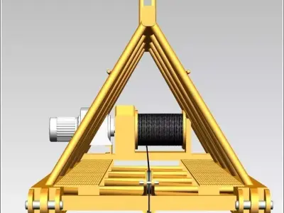 TOWER CRANE -Crane jib-base- Free 3D model