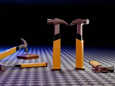 hammer Free low-poly 3D model