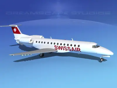 Embraer ERJ-135 Swissair 3D model