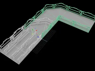 sci fi platform - modular kit - collection Low-poly 3D model