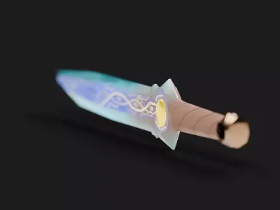 Magical Bowie Knife Low-poly 3D model