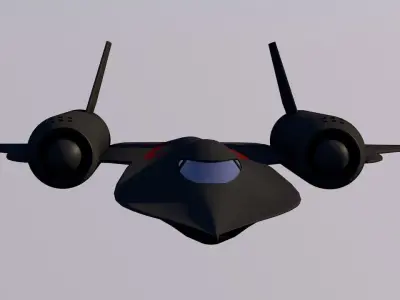 SR-71 Blackbird Low-poly 3D model