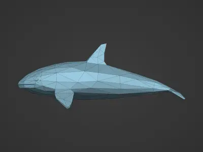 LowPoly killer whale  Low-poly 3D model
