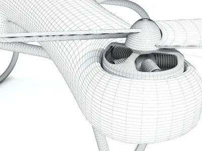 Quadrocopter drone Low-poly 3D model