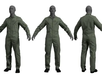 US Flight Suit CWU-27P - Marvelous Designer 3D model