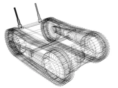 Drone - UGV Robot Tank 3D model