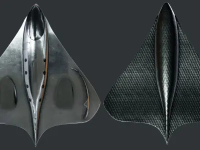 The Roswell UFO PBR Low-poly 3D model