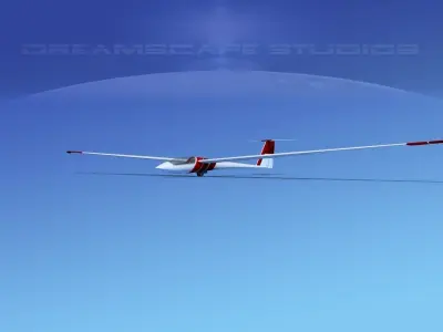 Schleicher ASW 22 Sailplane V09 3D model