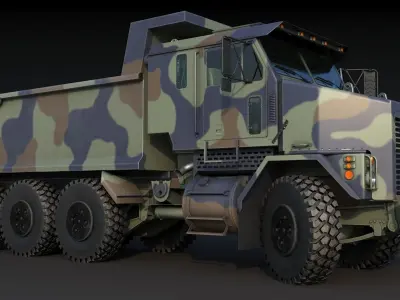 Military Dump Truck Oshkosh M1070  Low-poly 3D model