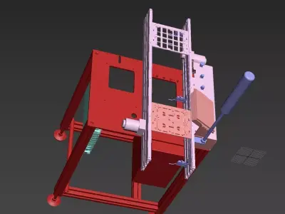 PCB assembly line 3D model