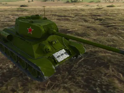 T-34-85  Low-poly 3D model