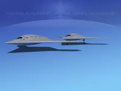 X-47B UCAS 2 Low-poly 3D model