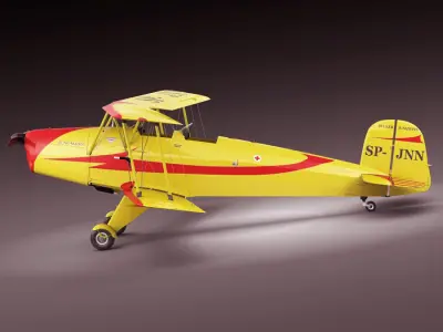 Bucker Bu131 Jungmann  Tatra T-131 3D model