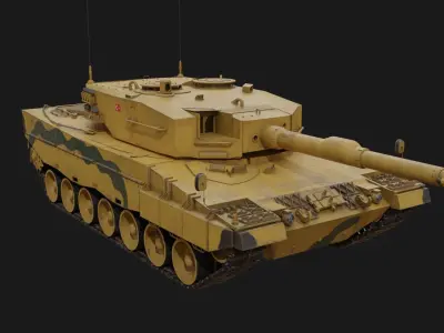 Leopard 2a4  Low-poly 3D model