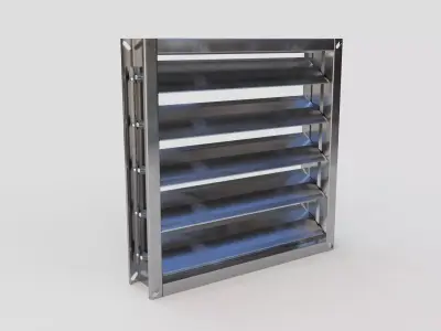 Damper HVAC Low-poly 3D model