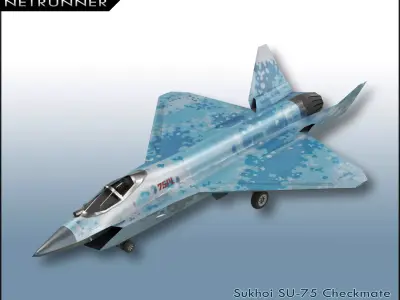 Sukhoi SU-75 Checkmate Low-poly 3D model