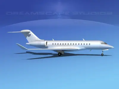 Bombardier Global 5000 Bare Metal 3D model