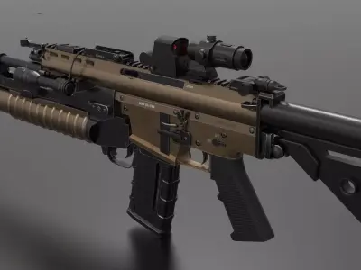 MK2 Grenade Launcher Fps - Tps Low-poly 3D model