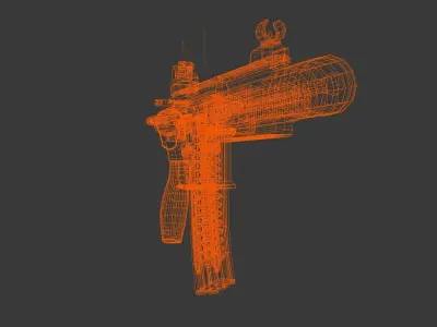 HK416 Pistol Free low-poly 3D model