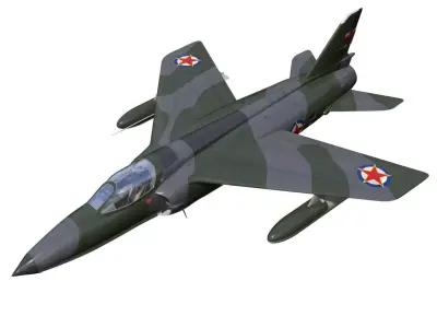 Folland gnat F1 3D model