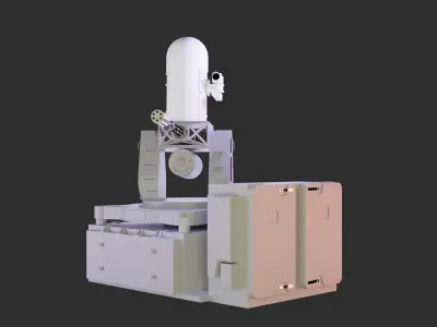 Phalanx rocket launcher Low-poly 3D model