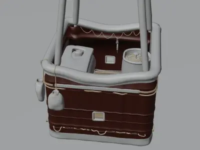 Hot Air Balloon Generic-2021 Low-poly 3D model