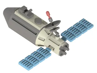 Space Satellite Toy 3D print model