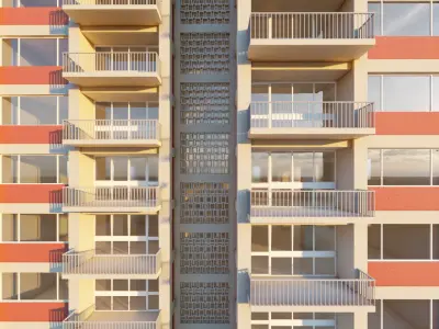 Atakoy Site Part 1 Type A Block of Flats - 3D Model and Plan Low-poly 3D model