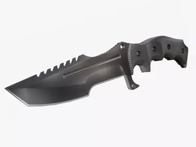 Tactical Combat Knife Low-poly 3D model
