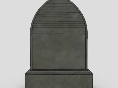 Tombstone 2 Low-poly 3D model
